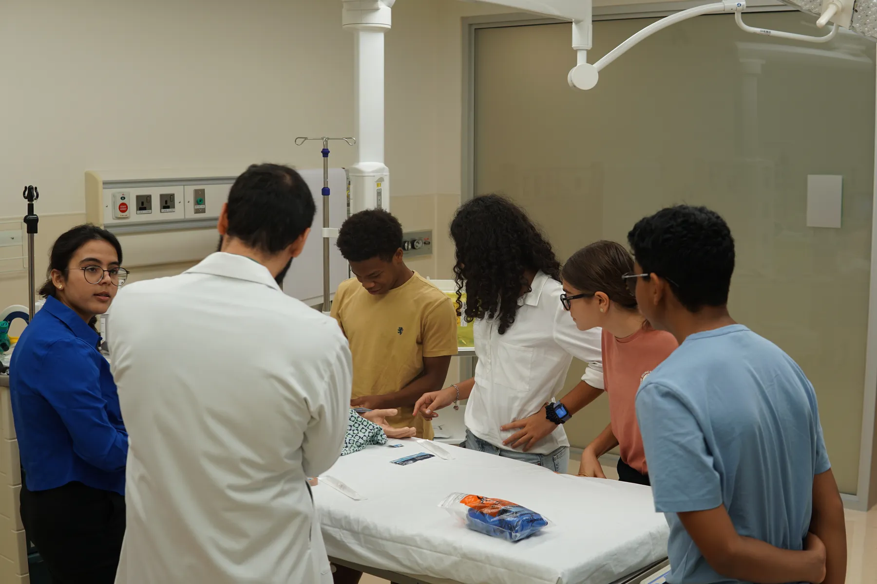 Students at a clinical skills session